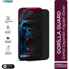 Phixi Hayalet Gorilla Guard iPhone 16 Plus Kırılmaz Cam – Hd Temperli, Tekrar Yapışabilir, Suyla Temizlenebilir, Anti-Statik, Süper Kavisli Ekran Koruyucu