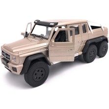 Welly 1:36 Ölçekli Mercedes G63 AMG 6x6 Bej Metal Model Araba Gerçekçi Detaylarla