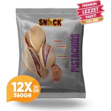Snack Antep Fıstığı 12X30 gr Premium Fırında Kavrulmuş Tuzsuz Atıştırmalık Paketi 360 gr