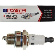 Bay-Tec MK1930 Buji L7T.C Kısa Dip Buji 2 Zamanlı Benzinli Motorlar İçin Yüksek Isıya Dayanıklı