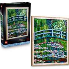 LEGO® Art Claude Monet – Nilüfer Gölü Üzerinde Köprü 31220 - Yetişkinler için Empresyonist Tablo Yapım Seti (3179 Parça)