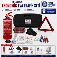 Bilgeden Siyah Ekonomik Eva Trafik Seti ve Tüvtürk Onaylı Yeni Mevzuata Uygun Araç Trafik ve Ilk Yardım Seti