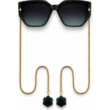Aurelia Eyewear Aurélıa Laguna Kemik Güneş Gözlüğü Zincirli Doğal Taş Detaylı