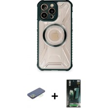 Pileli Store Pilelistore™ iPhone 12 Pro Kılıf Kutup Modern - Şeffaf 360 Full Body Arka Koruyucu + Renkli Kamera Lens Koruma Cam - Yl