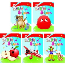 3-6 Yaş Şirin Boyama Kitapları 5 Li