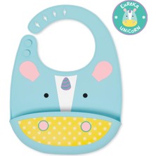 Skip Hop Zoo Unicorn Silikon Önlük Mavi Standart Beden Amerika Menşeli Eğlenceli Tasarım