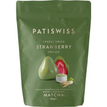 Patiswiss Matchalı Beyaz Çikolata Kaplı Çilek Draje, 80G