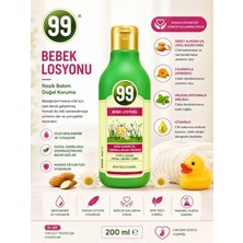 99 Bebek Losyonu 200 ml Hassas Ciltler İçin Nemlendirici Bebek Bakım Losyonu