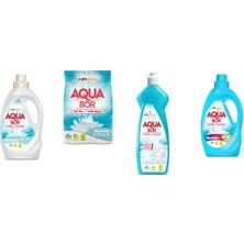 Aquabor Doğal Mineralli Sıvı Beyaz + 4 kg Beyaz + Elde Bulaşık + Sıvı Renkliler 4 Lü Set