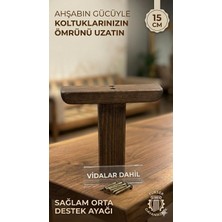 Legora Wood Design 1. Sınıf Gürgen Ağacı Koyu Ceviz Mobilya Kanepe Koltuk Tv Ünitesi 15 cm Ahşap Destek Ayağı