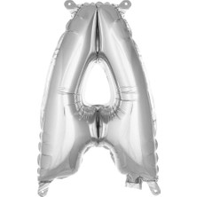 Ett A- Harf 16 Inc Gümüş Renk Balon 36 cm