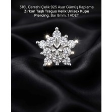 Begonia Accessories 316L Cerrahi Çelik Paslanmaz Kararmaz Alerji Yapmaz Zirkon Taşlı Figürlü Unisex Tragus Helix Küpe Piercing G106-11