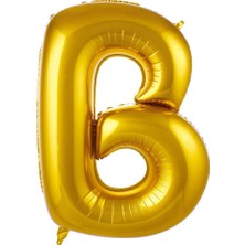 Ett B- Harf 34 Inc Gold Renk Balon 76 cm