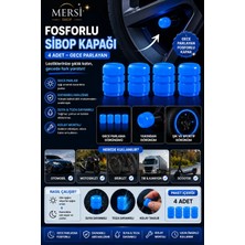 Mersi Shop Fosforlu Kırmızı Sibop Kapağı Seti – Gece Parlayan 4’lü Tekerlek Lastik Kapağı