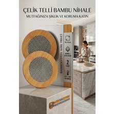 Transformacion 2'li Set Bambu Çelik Telli Nihale Isıya Dayanıklı Tencere ve Servis Altlığı  719372