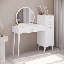 Roewood Duru Makyaj Masası Beyaz Modern Tasarım