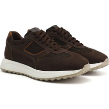 Gönderi(r) Erkek Kahve Süet  Bağcıklı Hakiki Deri Sneaker