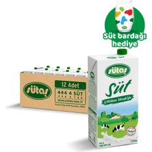 Sütaş Doğal %2,5 Yağlı Süt 1 lt x 12 Adet Aile İçin Uygun Besin Değeri