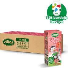 Sütaş Çilekli Süt 200 ml UHT 27'li Paket Güçlü Bağışıklık Destekleyici