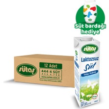 Sütaş Laktozsuz Süt 1 lt x 12 Adet Kolay Sindirim Özelliği ile Sağlıklı Seçim