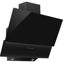 Luxell DA6-835 Siyah Cam Duvar Tipi Davlumbaz 60 cm Eğimli Tasarım ve Şık Renk