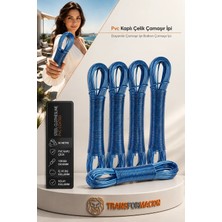 TransForMacion 50 Metre Çelik Çamaşır İpi, PVC Kaplı Paslanmaz Balkon Teli, Esnemez Dayanıklı İp 718621