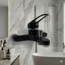 Kevser Siyah sarı Mix Banyo Bataryası