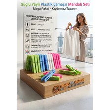 Transformacion 72'li Mega Paket Güçlü Yaylı Plastik Çamaşır Mandalı Seti, Kaydırmaz Tasarım 714510