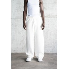 Machinist Clothing Erkek Basic Oversize Baggy Eşofman Altı Ekru