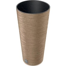 Prosperplast Furu Ahşap Katkılı Sütun Plastik Saksı Açık Kahverengi