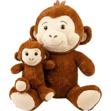 Pufu Toys Pelüş Yavrulu Maymun 80 cm 04061
