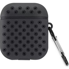 Azrlya Newface Apple Airpods 3 (3.nesil) Spor Delikli Kılıf - Siyah-Siyah
