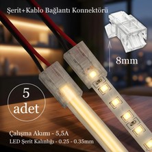 Nexo 8mm Cob+Smd Şerit+Kablo Bağlantı Konnektörü (5 Adet)