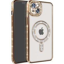 Mudanis Apple Iphone 14 Kılıf Joke Simli Magneticsafe Kılıf - Gold