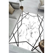 Pelura Halı Modern Dijital Baskılı Halı Makinede Yıkanabilir Kaymaz Taban Oturma Odası Salon ve Yolluk Halı