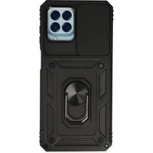Sb Shopping Galaxy M33 Kılıf Pars Lens Yüzüklü Silikon - Siyah