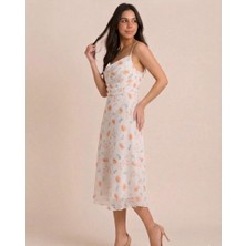 Blouse Çok Renkli Ince Kolsuz Vücuda Oturan Tül Elbise