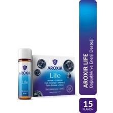 Aroxir Life Bağışıklık ve Enerji Desteği Aronya, L-Karnitin, Kore Ginsengi, Vitamin C, Üzüm Ekstresi ve Çinko 15 Flakon