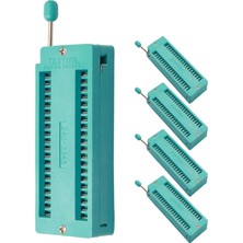 Devre Dünyası 5 Adet Dıp 40 Pin Zıf Ic Geniş Soket Kilidi 2.54 mm 240-3345 Geniş Entegrelere Uyumlu 40 Pin Zif Soket
