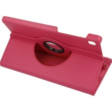 Marsilyan™- Samsung Galaxy T220 Tab A7 Lite 8.7 Kılıf 360 Tablet Deri Kılıf - Pembe