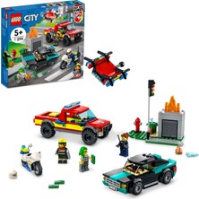 LEGO City İtfaiye Kurtarma Operasyonu ve Polis Takibi 60319 - 5 Yaş ve Üzeri Çocuklar İçin İtfaiye Oyuncağı Yapım Seti (295 Parça)