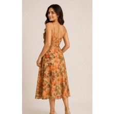 Blouse Çok Renkli Ince Kolsuz Vücuda Oturan Tül Elbise
