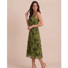 Blouse Çok Renkli Ince Kolsuz Vücuda Oturan Tül Elbise
