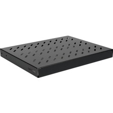 Lande 19” Sabit Rack Raf – 600 mm Derinlikte Kabinetler İçin (Siyah)