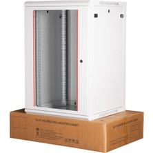 LANDE - 18U 19" Duvar Tipi Rack Kabinet – Genişlik: 600 mm | Derinlik: 600 mm – Açık Gri (Demonte)