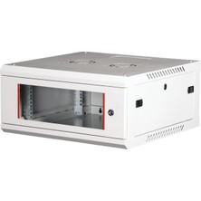 LANDE - 4U 19" Duvar Tipi Rack Kabinet – Genişlik: 600 mm | Derinlik: 600 mm – Açık Gri