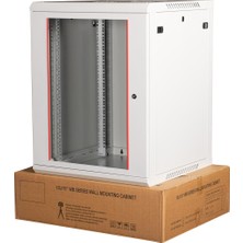Lande - 15U 19" Duvar Tipi Rack Kabinet – Genişlik: 600 mm | Derinlik: 600 mm – Açık Gri (Demonte)