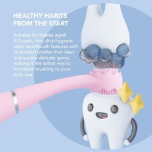 Foreo Issa 4 Baby – Bebekler Için Silikon Sonik Diş Fırçası Seti, Çift Taraflı Kıllar, Eğlenceli Gülümseme, Diş Eti Masajı, Ekstra Başlıkla 12 Ay Bakım, Seyahat Dostu - Inci Pembesi