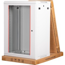 Lande - 18U 19" Duvar Tipi Rack Kabinet – Genişlik: 600 mm | Derinlik: 450 mm – Açık Gri (Demonte)