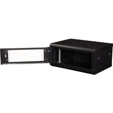 LANDE - 4U 19" Duvar Tipi Rack Kabinet – Genişlik: 600 mm | Derinlik: 450 mm – Siyah